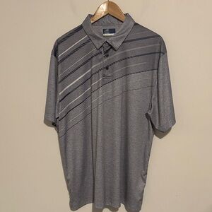 Jack Nicklaus Gray Striped Men's Polo Golf Shirt